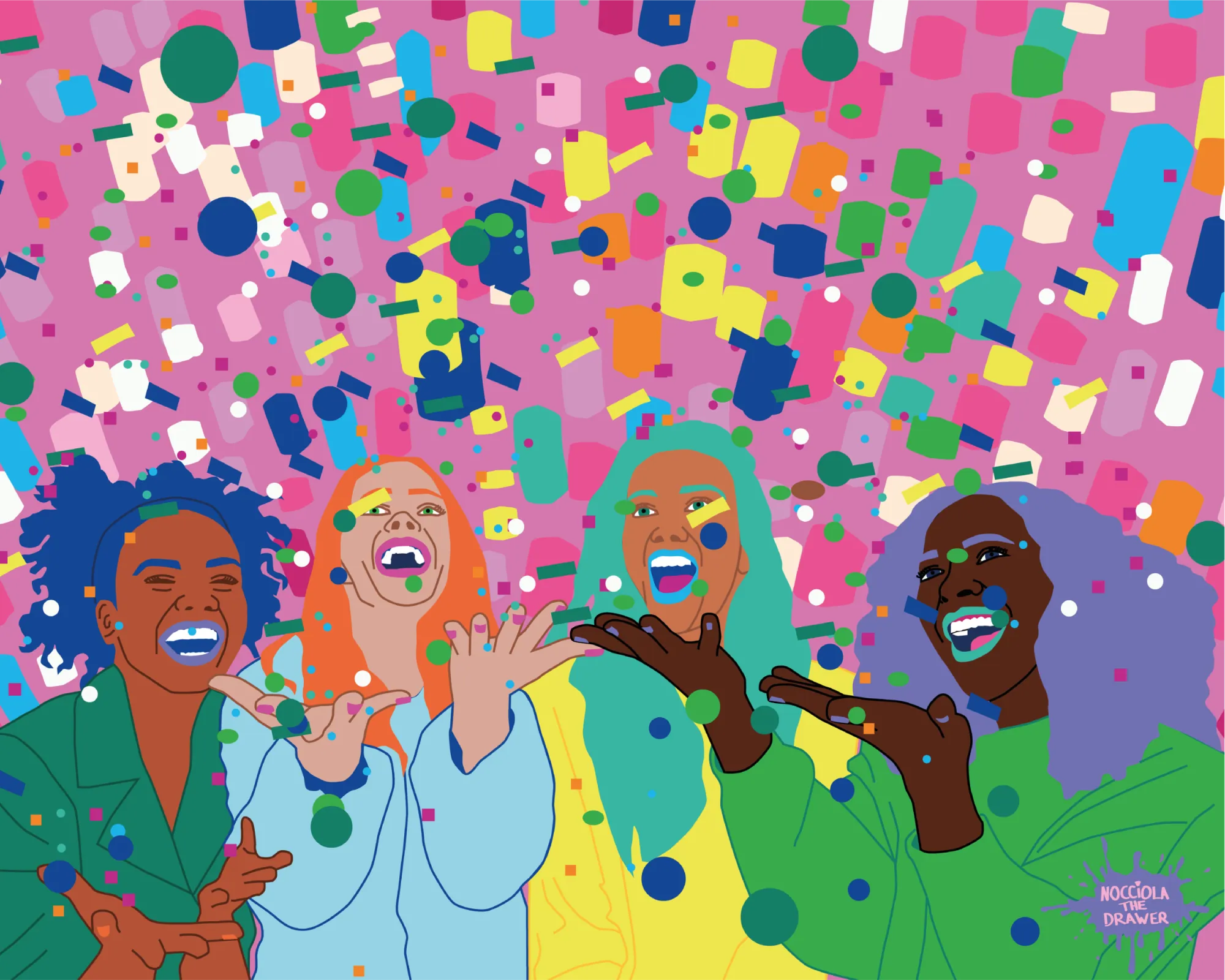 Confetti art print