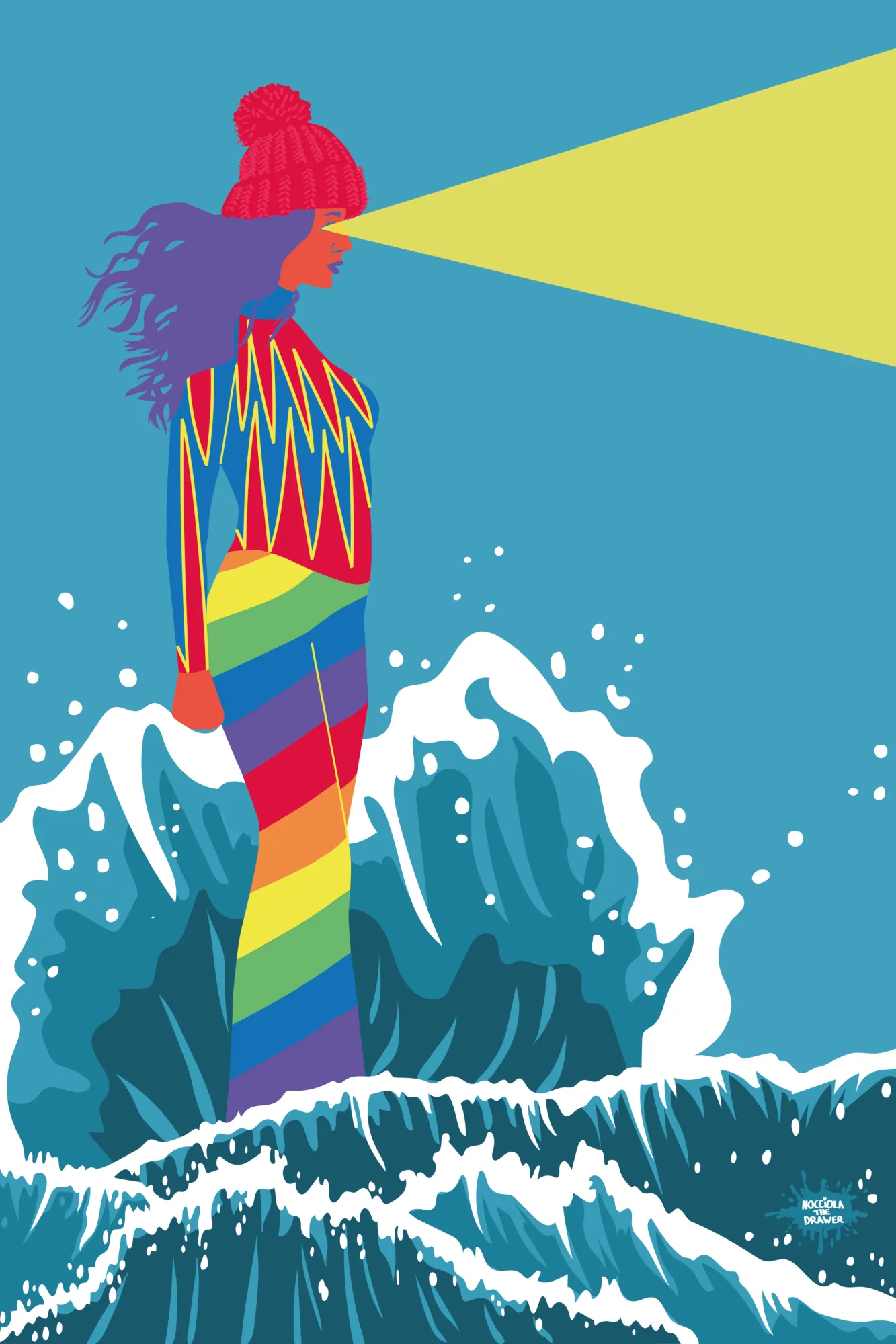 Rainbow Lighthouse art print
