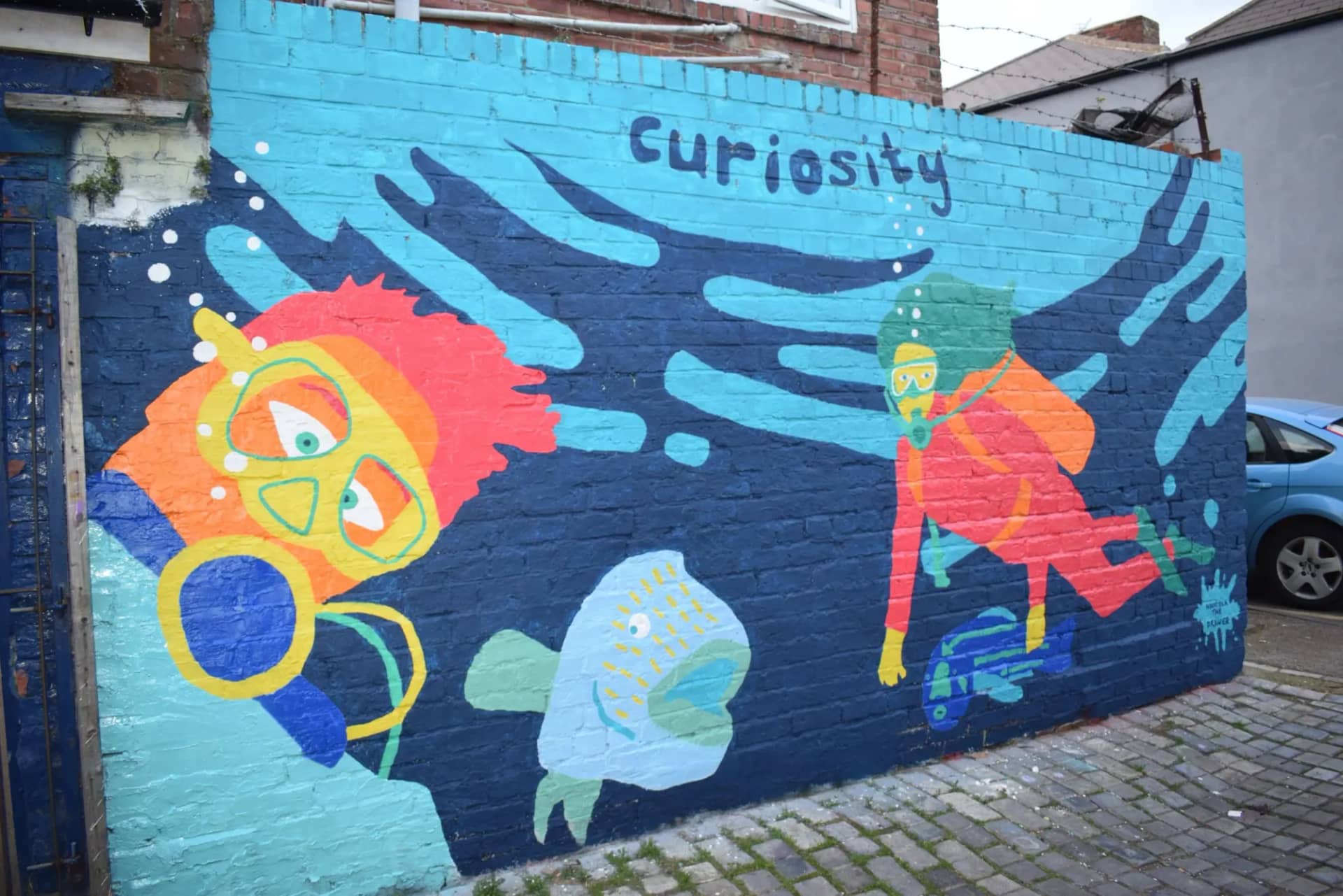 Curiosity mural in Bishop Auckland